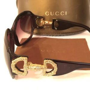 GUCCI Crystal Horsebit Sunglasses GG3017S